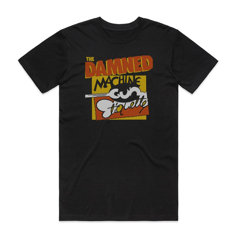 The Damned Machine Gun Etiquette 1 Album Cover T-Shirt Black