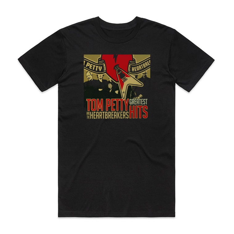Tom Petty and The Heartbreakers Greatest Hits 2 Album Cover T-Shirt Black