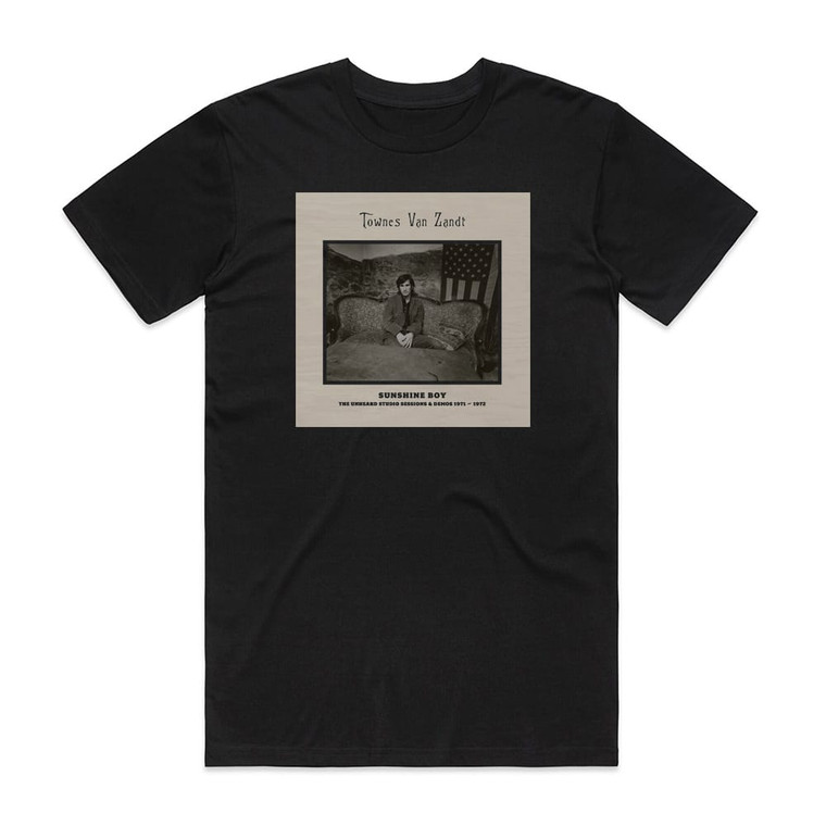 Townes Van Zandt Sunshine Boy The Unheard Studio Sessions Demos 1971 1972 Album Cover T-Shirt Black