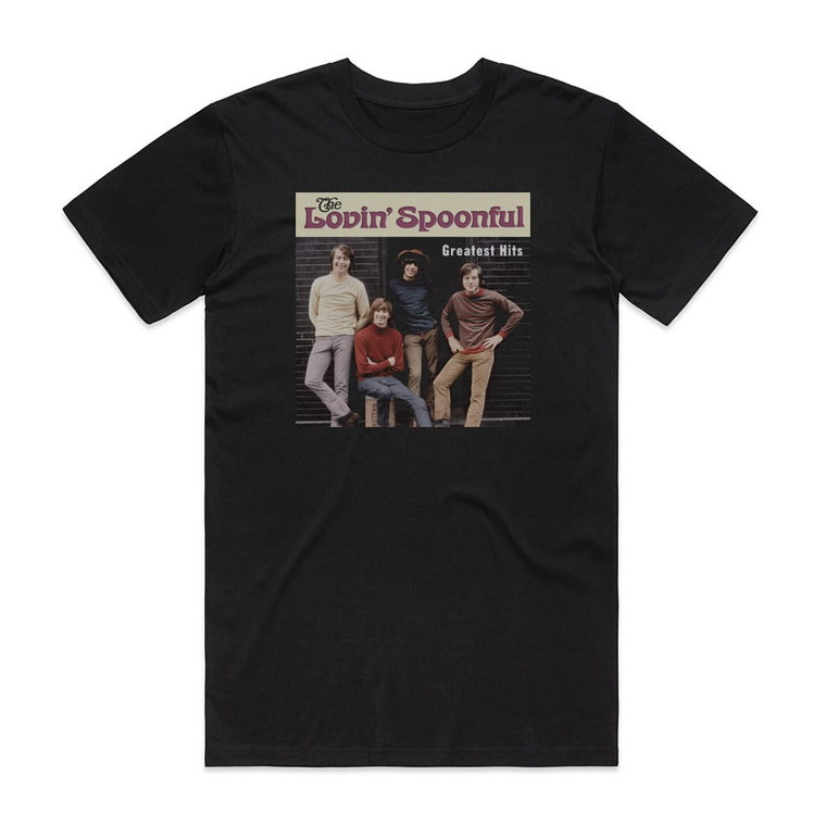The Lovin Spoonful Greatest Hits Album Cover T-Shirt Black