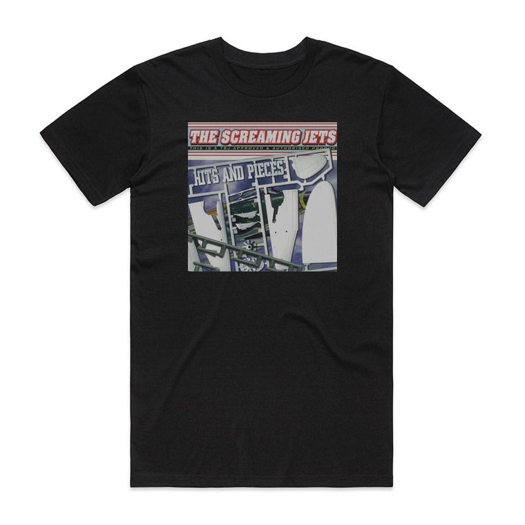 The Screaming Jets Hits And Pieces Album Cover T-Shirt Black