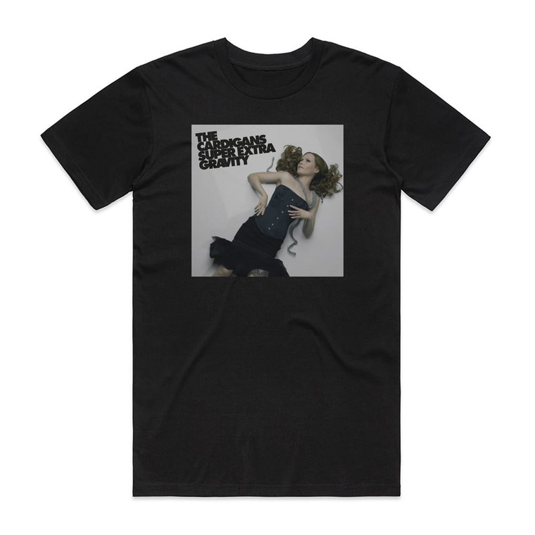 The Cardigans Super Extra Gravity Album Cover T-Shirt Black