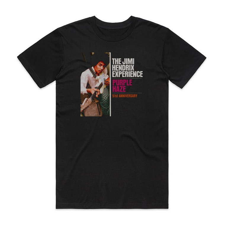 The Jimi Hendrix Experience Purple Haze 51St Anniversary 1 Album Cover T-Shirt Black