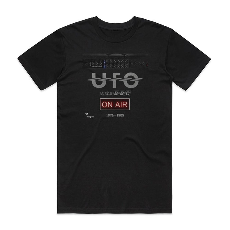 UFO At The Bbc On Air 1974 1985 Album Cover T-Shirt Black