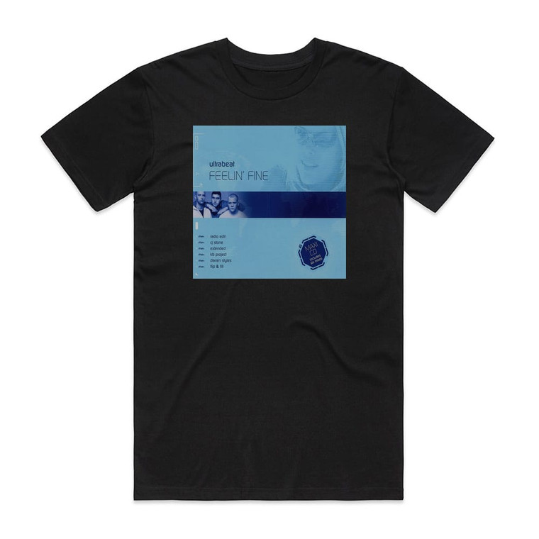 Ultrabeat Feelin Fine Album Cover T-Shirt Black