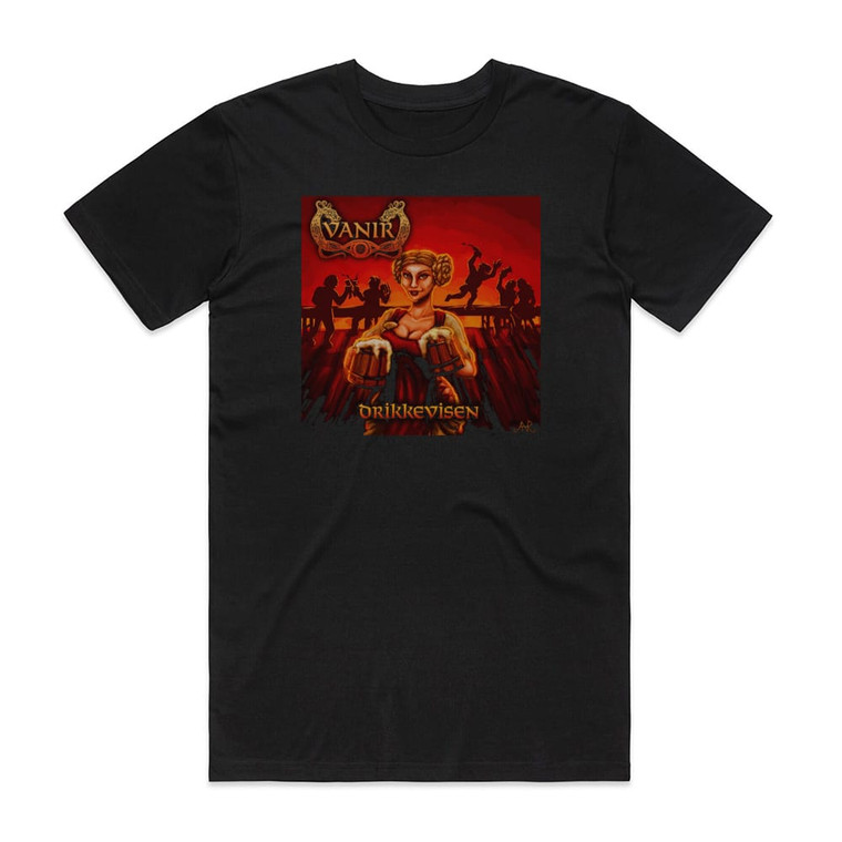 Vanir Drikkevisen Album Cover T-Shirt Black