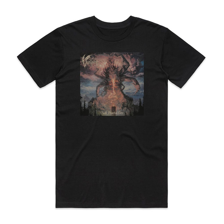 Vampire With Primeval Force Album Cover T-Shirt Black