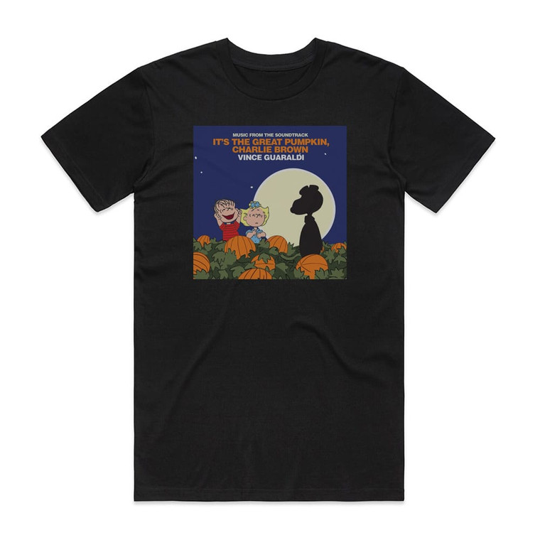 Vince Guaraldi Its The Great Pumpkin Charlie Brown Album Cover T-Shirt Black