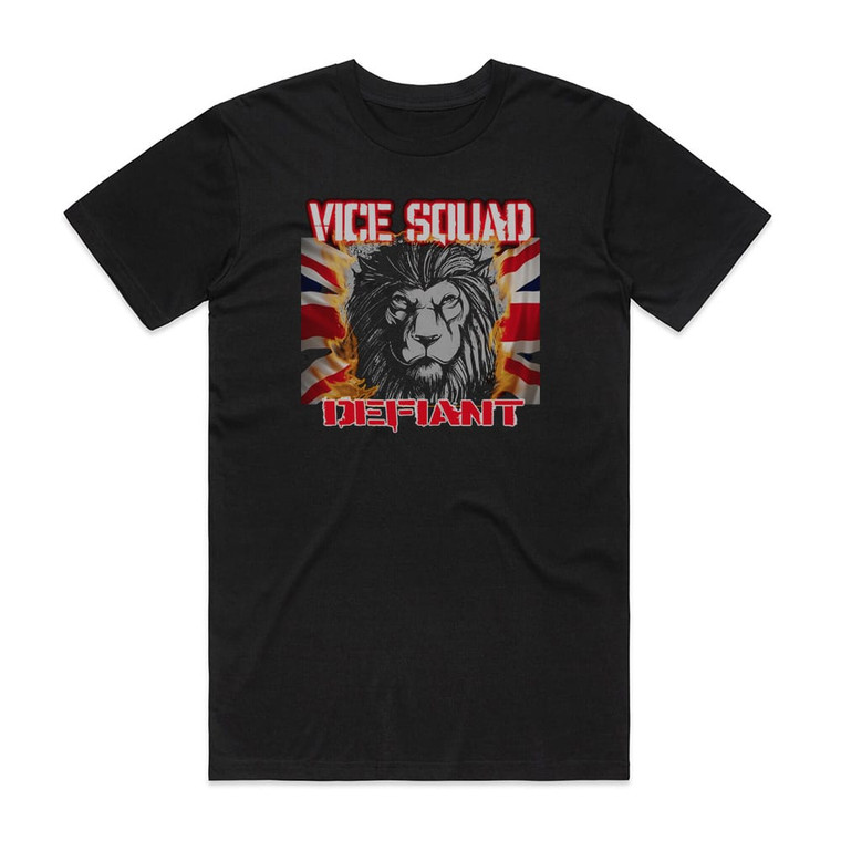 Vice Squad Defiant Album Cover T-Shirt Black Vice Squad Defiant Album Cover T-Shirt Black