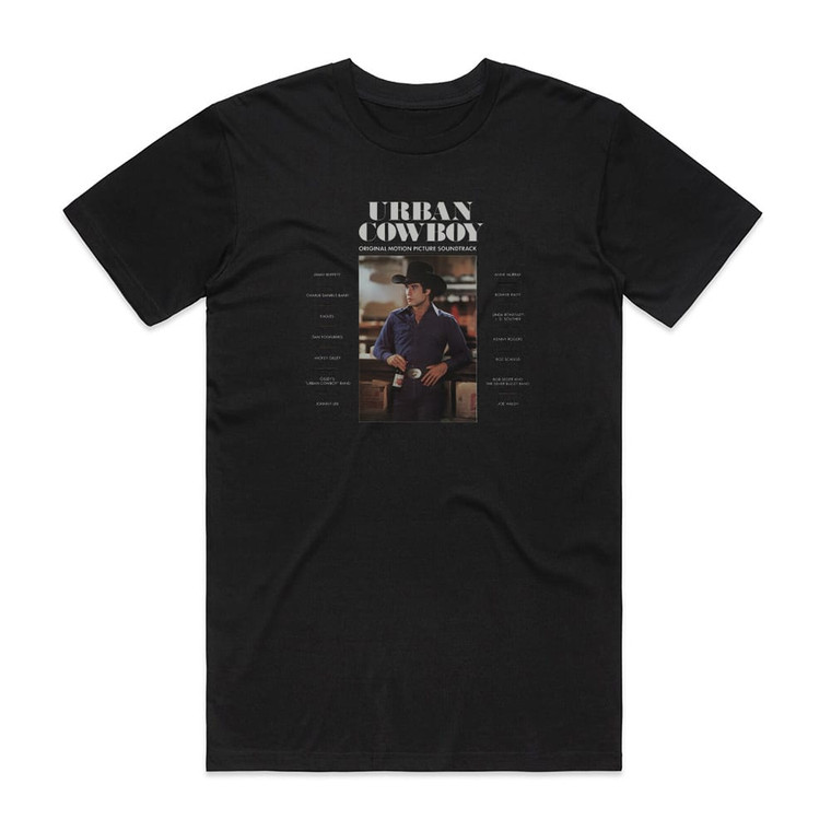 Various Artists Urban Cowboy Album Cover T-Shirt Black