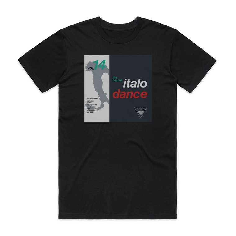 Various Artists The Best Of Italo Dance Volume 14 Album Cover T-Shirt Black