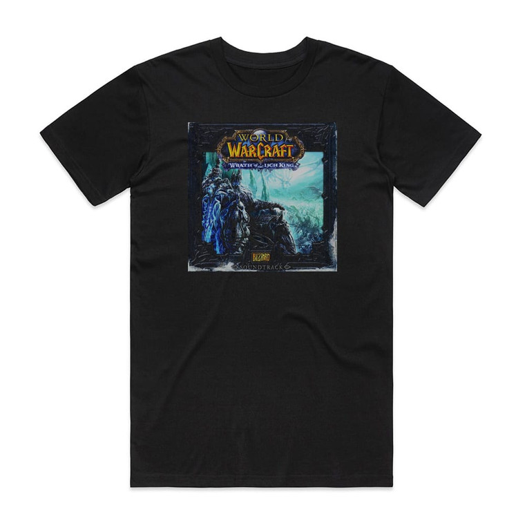 Various Artists World Of Warcraft Wrath Of The Lich King Album Cover T-Shirt Black