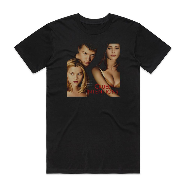 Various Artists Cruel Intentions Music From The Original Motion Picture Soun Album Cover T-Shirt Black