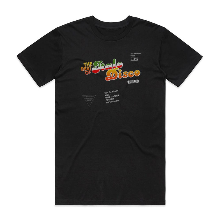 Various Artists The Best Of Italo Disco Volume 8 Album Cover T-Shirt Black