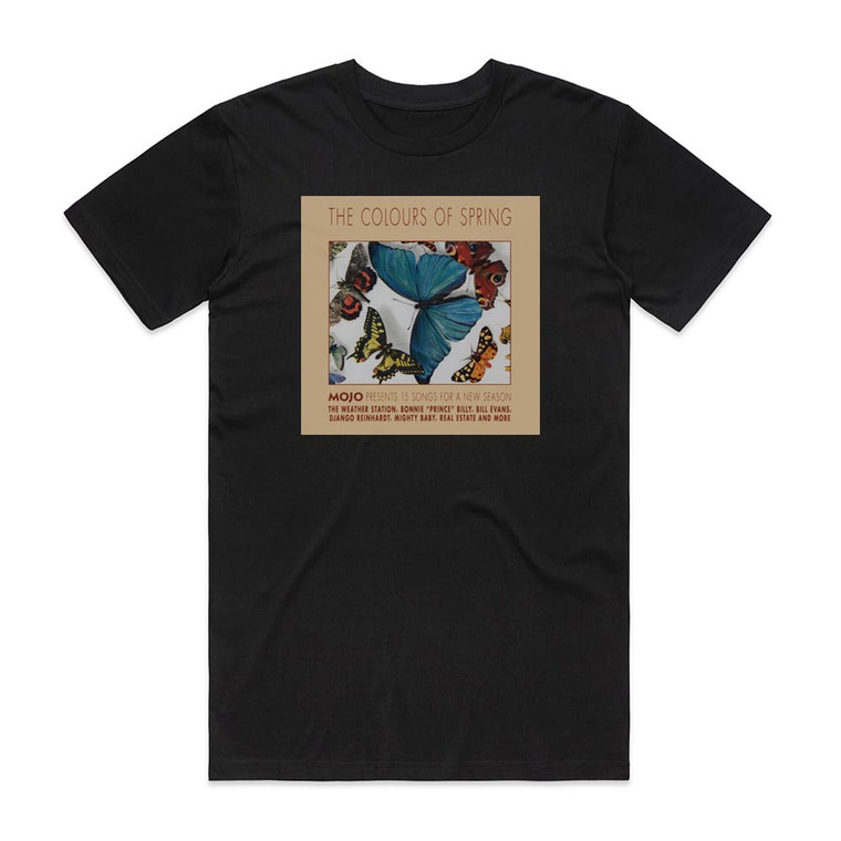Various Artists The Colours Of Spring 15 Songs For A New Season Album Cover T-Shirt Black