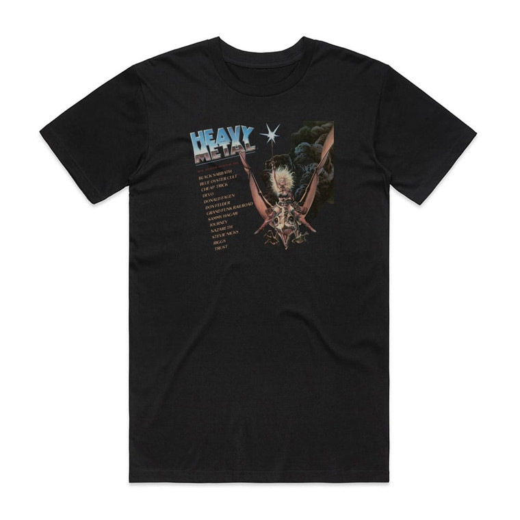 Various Artists Heavy Metal Album Cover T-Shirt Black