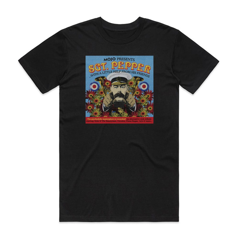 Various Artists Sgt Pepper With A Little Help From His Friends Album Cover T-Shirt Black