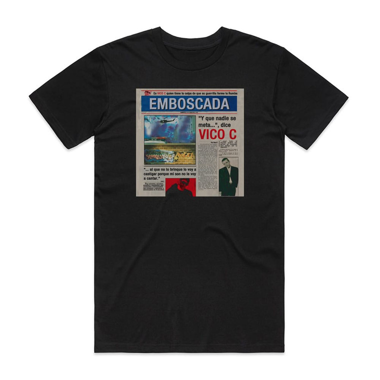 Vico C Emboscada Album Cover T-Shirt Black
