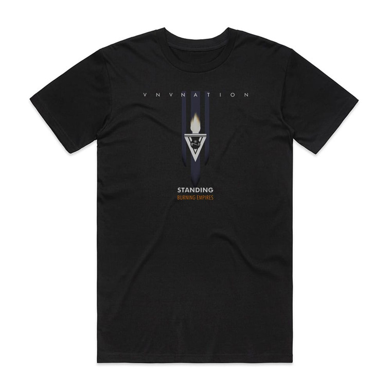 VNV Nation Burning Empires Album Cover T-Shirt Black