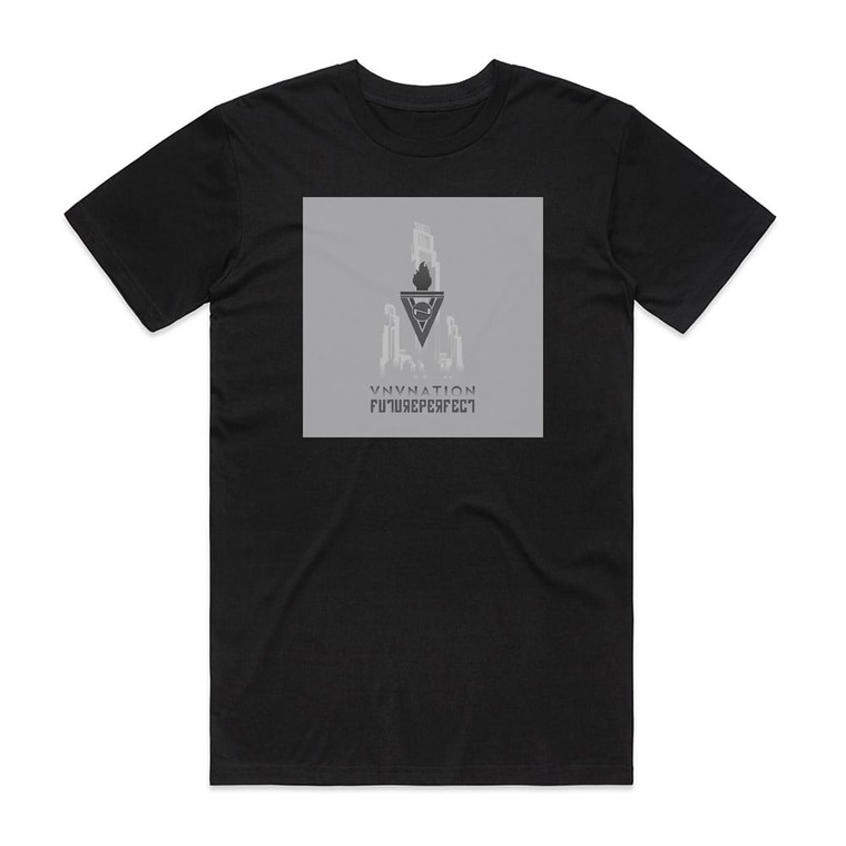 VNV Nation Futureperfect Album Cover T-Shirt Black
