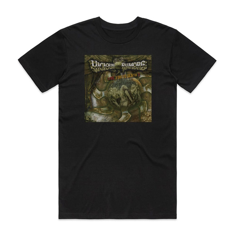 Vicious Rumors Live You To Death 2 American Punishment Album Cover T-Shirt Black