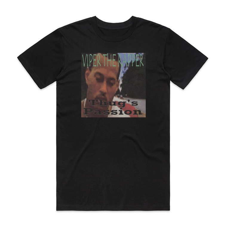 Viper Thugs Passion Album Cover T-Shirt Black Viper Thugs Passion Album Cover T-Shirt Black