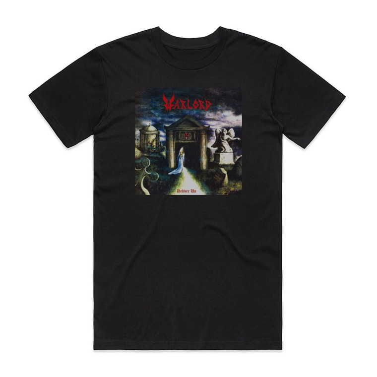 Warlord Deliver Us Album Cover T-Shirt Black