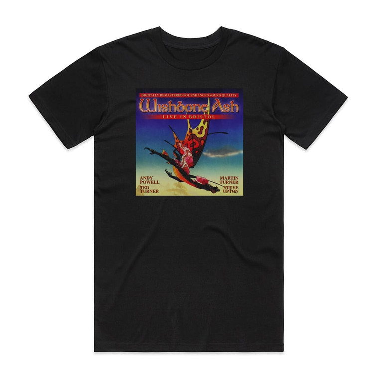Wishbone Ash Wishbone Ash Live In Bristol Album Cover T-Shirt Black Wishbone Ash Wishbone Ash Live In Bristol Album Cover T-Shirt Black