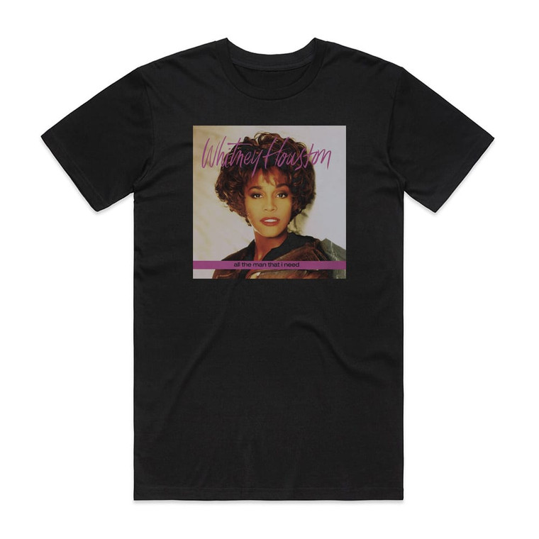 Whitney Houston All The Man That I Need Album Cover T-Shirt Black