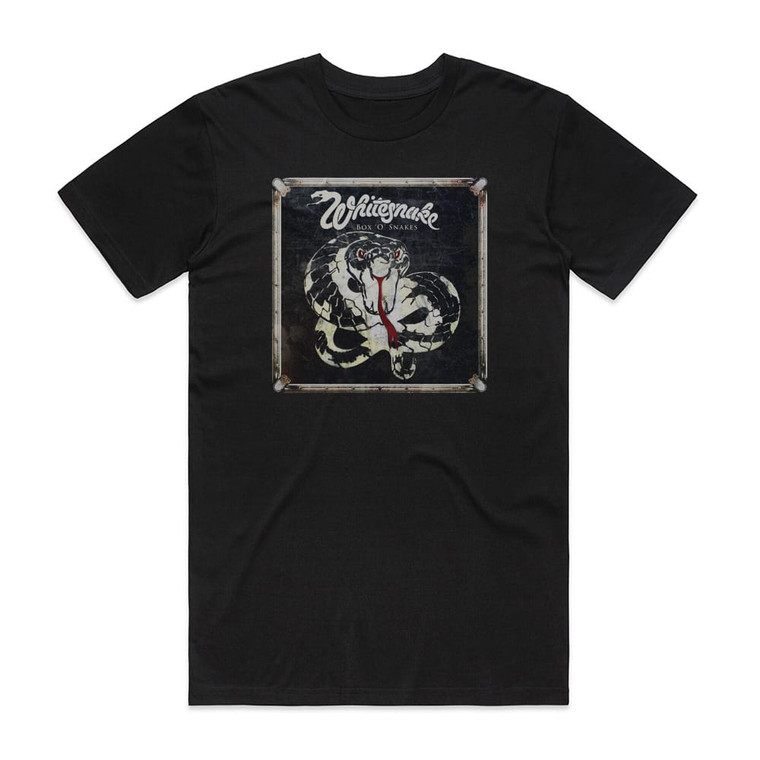 Whitesnake Box O Snakes The Sunburst Years 1978 1982 Album Cover T-Shirt Black