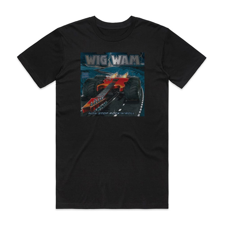 Wig Wam Non Stop Rock And Roll 1 Album Cover T-Shirt Black