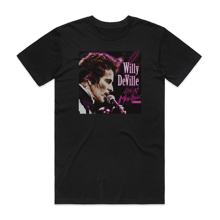 Willy DeVille Live At Montreux 1994 Album Cover T-Shirt Black