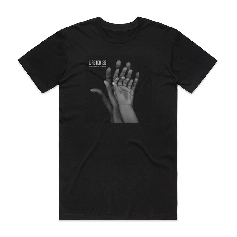 Wretch 32 Growing Over Life Album Cover T-Shirt Black