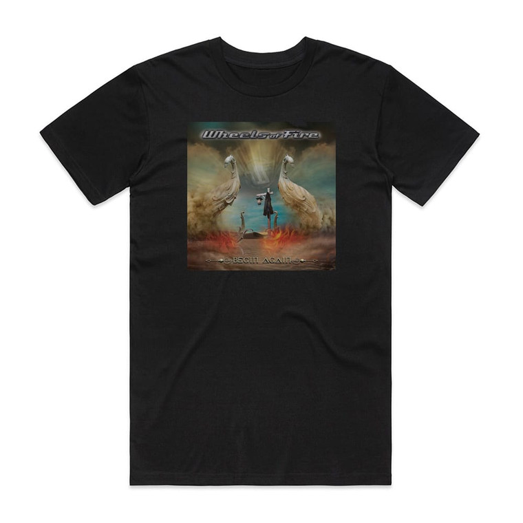 Wheels of Fire Begin Again Album Cover T-Shirt Black