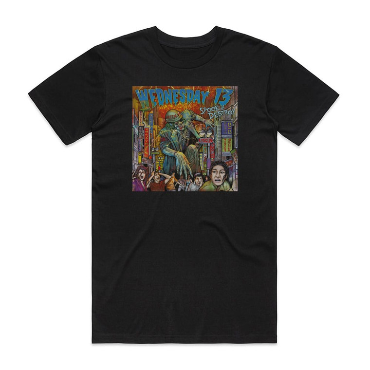 Wednesday 13 Spook Destroy Album Cover T-Shirt Black