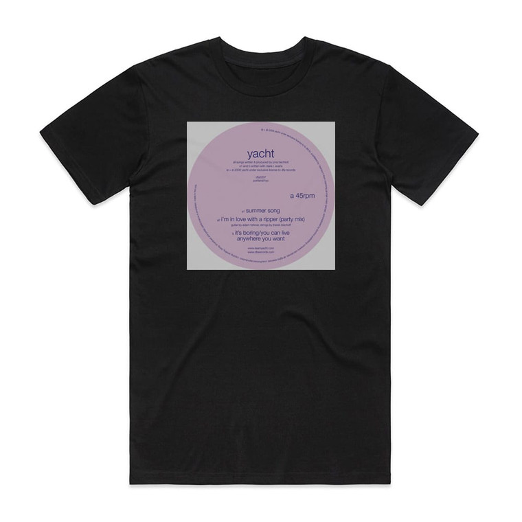 YACHT Summer Song Album Cover T-Shirt Black