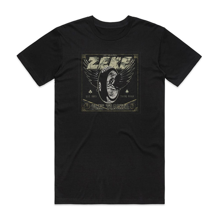 Zeke Flat Tracker 1 Album Cover T-Shirt Black