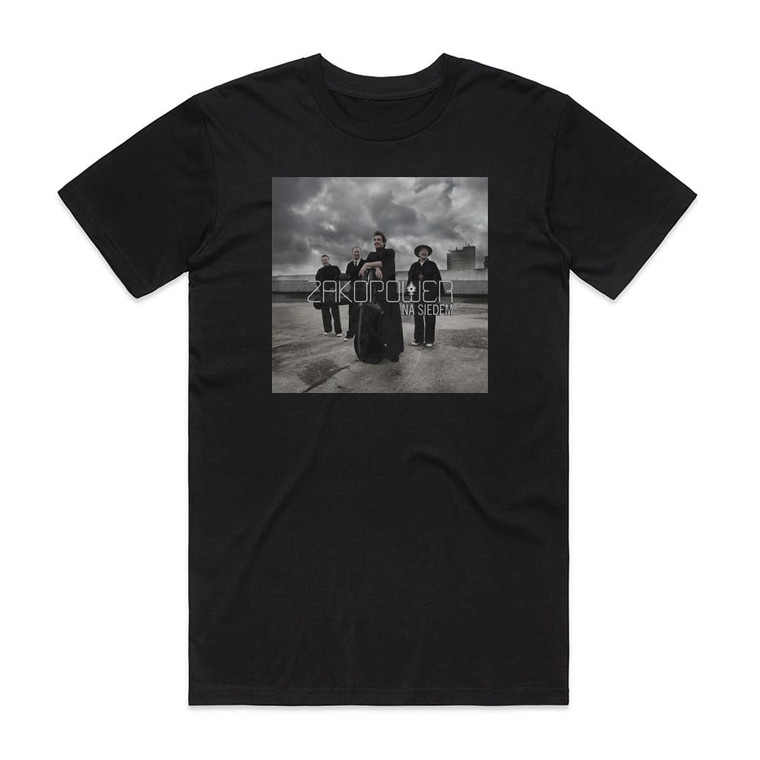 Zakopower Na Siedem Album Cover T-Shirt Black