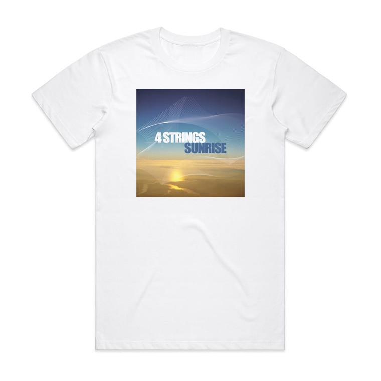 4 Strings Sunrise Album Cover T-Shirt White