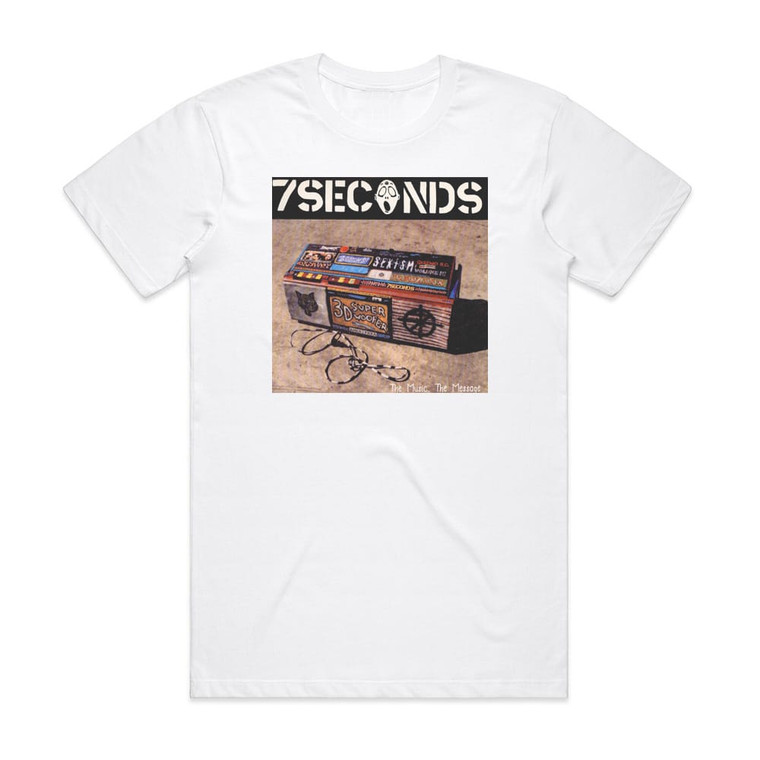 7 Seconds The Music The Message Album Cover T-Shirt White