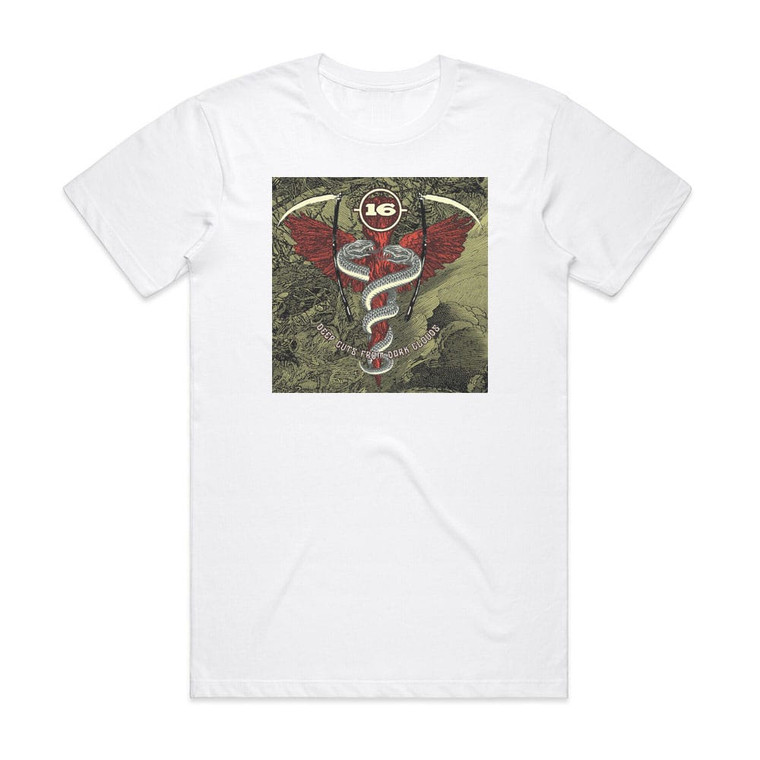 16 Deep Cuts From Dark Clouds Album Cover T-Shirt White