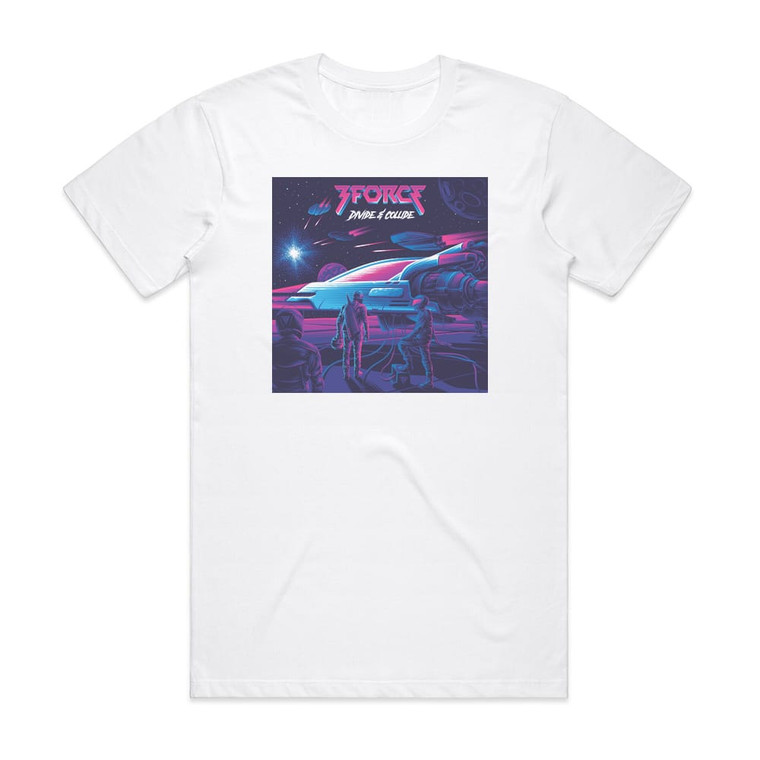 3FORCE Divide Collide 1 Album Cover T-Shirt White 3FORCE Divide Collide 1 Album Cover T-Shirt White