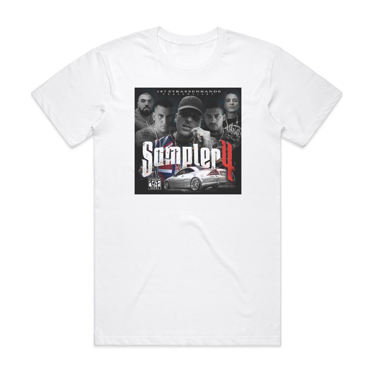 187 Strassenbande Sampler 4 Album Cover T-Shirt White