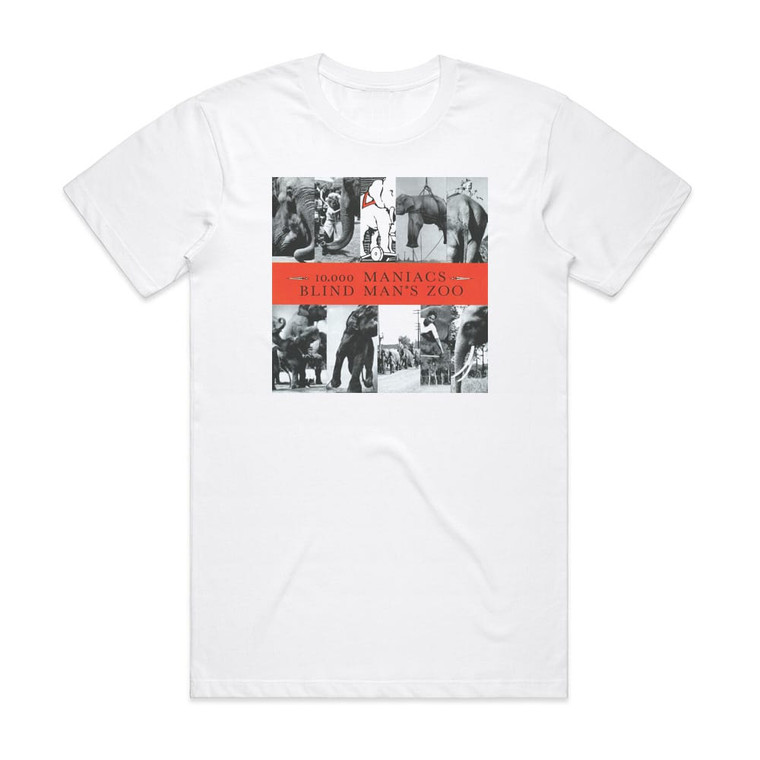 10000 Maniacs Blind Mans Zoo Album Cover T-Shirt White