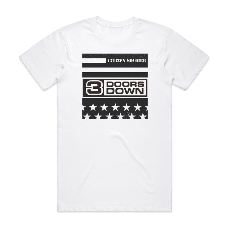 3 Doors Down Citizen Soldier Album Cover T-Shirt White
