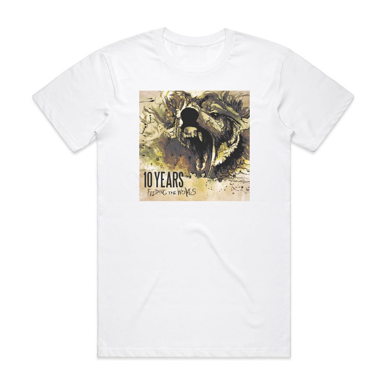 10 Years Feeding The Wolves Album Cover T-Shirt White