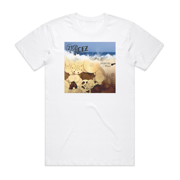 23 Acez Redemption Waves Album Cover T-Shirt White