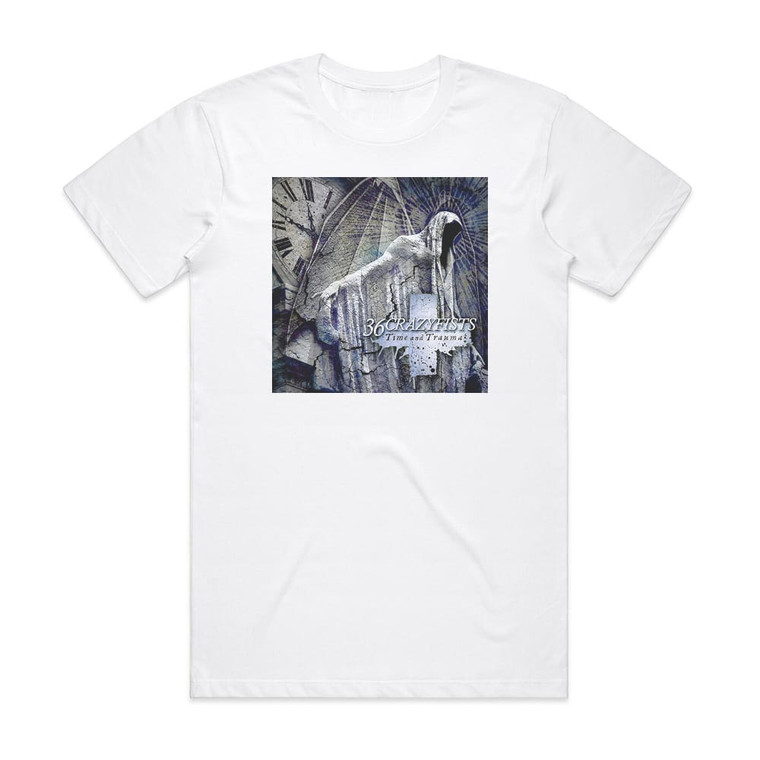 36 Crazyfists Time And Trauma Album Cover T-Shirt White