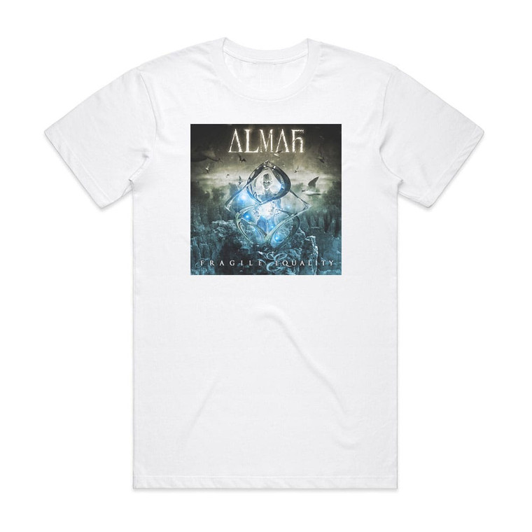 Almah Fragile Equality Album Cover T-Shirt White