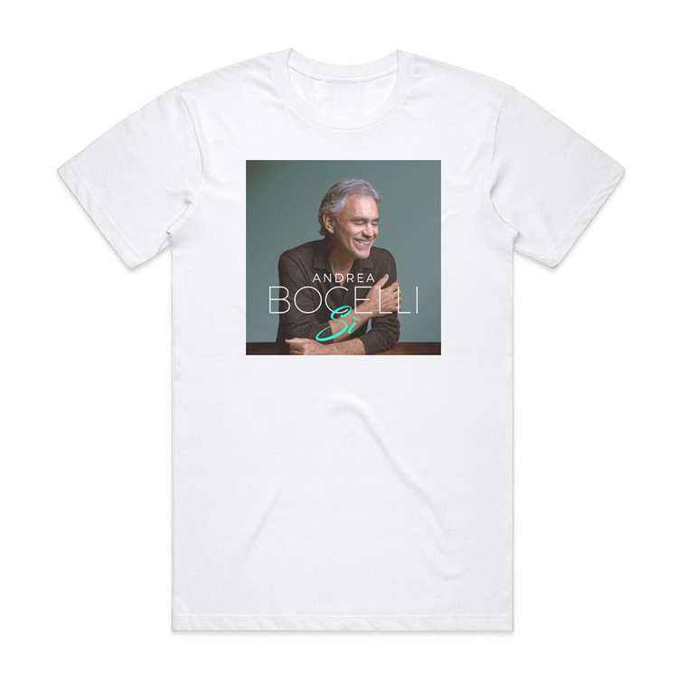 Andrea Bocelli Si 1 Album Cover T-Shirt White
